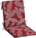 Arden Outdoor Dining Chair Cushion, 20 in x 20 in, Weather-Proof, Rain-Proof, Fade Resistant Patio Cushion for Patio, Dining, or Rocking Chairs 20 x 20, Red Leaf Palm