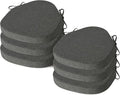 AddGrace Chair Cushions for Dining Chairs Set of 6 Windsor Kitchen Chair Cushions with Removable Textured Cover and Non Slip Bottom Indoor Chair Pads with Ties and Foam (16.5x15.5 Inches Darkgrey)