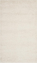 SAFAVIEH Milan Shag Collection Accent Rug - 2' x 4', Ivory, Solid Design, Non-Shedding & Easy Care, 2-inch Thick Ideal for High Traffic Areas in Entryway, Living Room, Bedroom (SG180-1212)