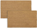 Coir Door Mats 17" X 30", Pack of 2, Non-Slip Sturdy, PVC Backed, Heavy Duty, Easy to Clean, Ideal for Door Entrance, Patio, Porch, Backyard, Garages, Plain Mat