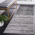 SAFAVIEH Adirondack Collection Runner Rug - 2'6" x 10', Silver & Black, Modern Ombre Design, Non Shedding & Easy to Clean, Ideal for Hallway, Foyer, Kitchen, Entryway, Bedroom (ADR113A)