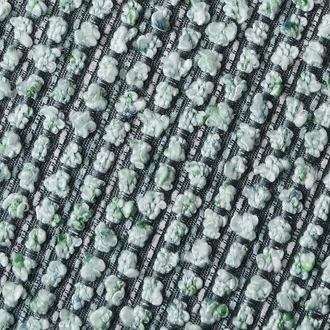 Striped Euro Sham Pillow Covers 26x26 Set of 2 Green Textured Boucle Chic Morden Boho Accent Farmhouse Square Decorative Couch Throw Pillow Covers for Home Decor Bed Sofa Living Room