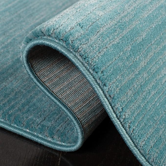 SAFAVIEH Vision Collection Runner Rug - 2'2" x 18', Aqua, Modern Ombre Design, Non-Shedding & Easy to Clean, Ideal for Foyer, Hallway, Bedroom (VSN606B)