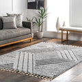 nuLOOM Risette Light Grey, 8'10" x 12', Geometric, Soft and Textured, High Traffic, Stain Resistant, Easy Clean, Durable Area Rug for Bedroom, Living Room, Dining Space, Den, Foyer, Entryway