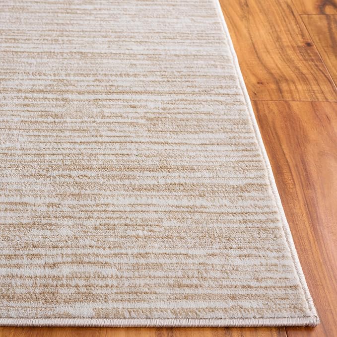 SAFAVIEH Vision Collection Area Rug - 8' Square, Cream, Modern Ombre Design, Non-Shedding & Easy to Clean, Ideal for Living Room, Bedroom, Dining Space (VSN606F)