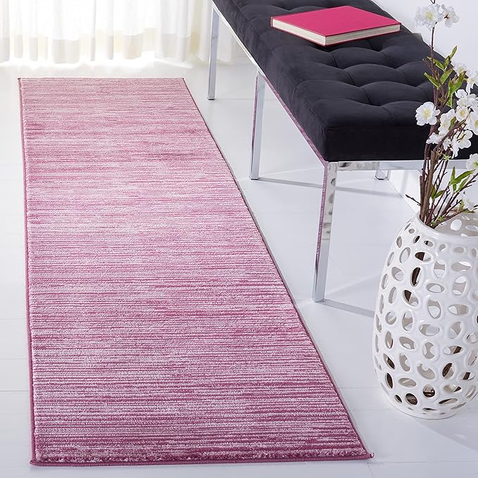 SAFAVIEH Vision Collection Runner Rug - 2'2" x 12', Grape, Modern Ombre Tonal Chic Design, Non-Shedding & Easy Care, Ideal for High Traffic Areas in Living Room, Bedroom (VSN606A)