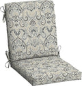 Arden Outdoor Dining Chair Cushion, 20 in x 20 in, Weather-Proof, Rain-Proof, Fade Resistant Patio Cushion for Patio, Dining, or Rocking Chairs 20 x 20, Neutral Aurora Damask