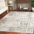 SAFAVIEH Area Rug 4x6 - Adirondack Collection - Ivory & Dark Green, Distressed Vintage Floral Design, Non-Shedding & Easy to Clean, Ideal for Living Room, Bedroom, Dining (ADR109X)