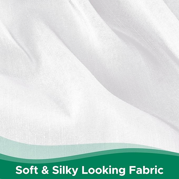 Biscaynebay Wrap Around Bed Skirts for Full & Full XL Beds 19" Long Drop, White Adjustable Elastic Dust Ruffles Easy Fit Wrinkle & Fade Resistant Silky Luxurious Fabric Solid Machine Washable