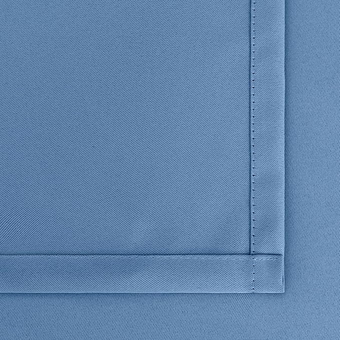 BGment Rod Pocket Blackout Curtains 54 Inch Length for Bedroom - Thermal Insulated Drapes Room Darkening Privacy for Living Room Windows, Denim Blue, 42 x 54 Inch, 2 Panels