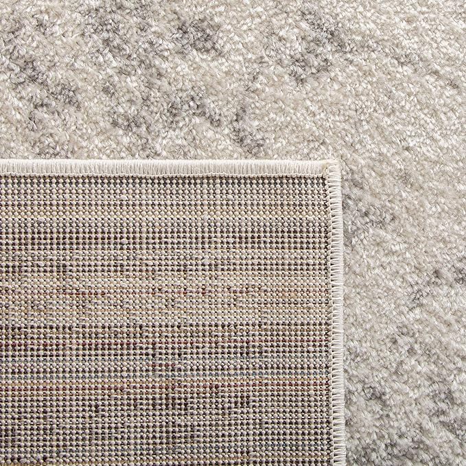 SAFAVIEH Adirondack Collection Runner Rug - 2'6" x 14', Ivory & Silver, Distressed Vintage Floral Design, Non-Shedding & Easy to Clean, Ideal for Hallway, Foyer, Entryway, Bedroom (ADR109C)