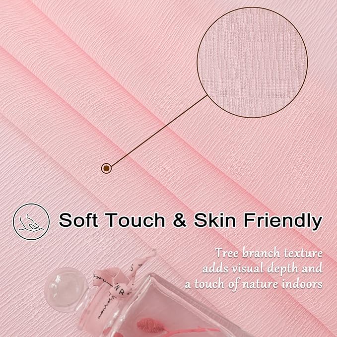 Pink Pinch Pleated Sheer Curtains 120 Inch Length for Living Room Bedroom 10ft Curtains Light Filtering Farmhouse Floor to Ceiling Pleat Drapes with Hooks (No Rings), Pink, 42"W x 120"L, 2 Panels