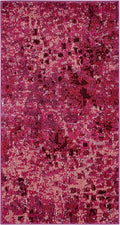 SAFAVIEH Monaco Collection Accent Rug - 2'2" x 4', Fuchsia, Boho Chic Abstract Watercolor Design, Non-Shedding & Easy Care, Ideal for High Traffic Areas in Entryway, Living Room, Bedroom (MNC225F)