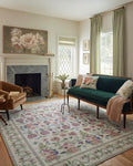 Loloi Rifle Paper Co. Rosa Collection RSA-01 Ivory 2'-6" x 7'-6" Runner Rug