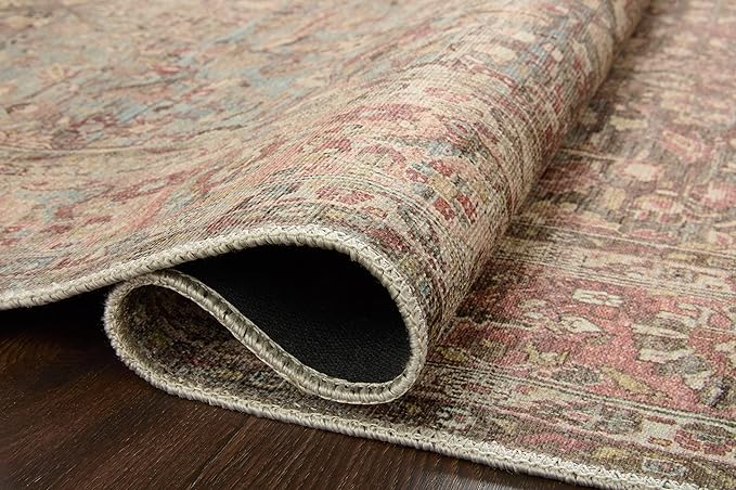 Loloi Adrian Collection ADR-06 Ocean/Clay 8'-6" x 11'-6", .19" Thick Area Rug