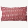 SanVia Sangria Premium Lumbar Cotton Throw Pillow Covers, 12 x 20 Inches, Luxury Holiday Themed Handwoven Couch Pillow Covers, Hidden Zipper, Elegant Home Décor, Insert Not Included