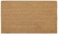 Coir Door Mats 17" X 30", Pack of 1, Non-Slip Sturdy, PVC Backed, Heavy Duty, Easy to Clean, Ideal for Door Entrance, Patio, Porch, Backyard, Garages, Plain Mat