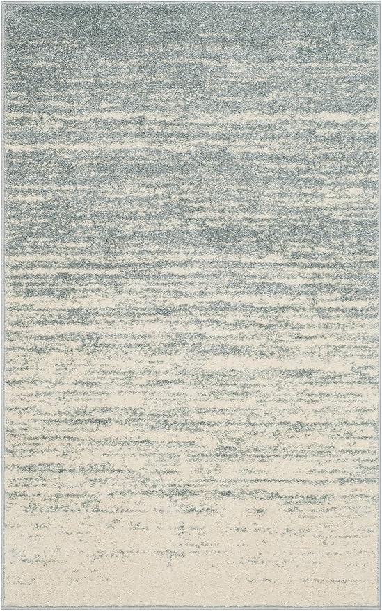 SAFAVIEH Area Rug 3x5 - Adirondack Collection - Slate & Cream, Modern Ombre Design, Non Shedding & Easy to Clean, Ideal for Living Room, Bedroom, Office, Dining Space (ADR113T)