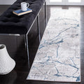 SAFAVIEH Amelia Collection Runner Rug - 2' x 6', Grey & Blue, Modern Abstract Design, Non-Shedding & Easy Care, Ideal for High Traffic Areas in Living Room, Bedroom (ALA293F)