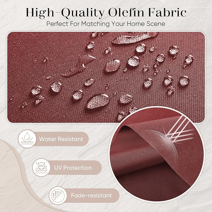 Luxury Outdoor Seat Cushion Set-24 x 24 x 6 Inch Outdoor Chair Cushions Set of 2 with Water Resistant & Removable Cover Outdoor Cushions for Patio Furniture Chair Sofa Couch