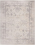 SAFAVIEH Area Rug 11x15 - Adirondack Collection - Large - Ivory & Silver, Distressed Vintage Floral Design, Non-Shedding & Easy to Clean, Ideal for Living Room, Bedroom, Dining Space (ADR109C)