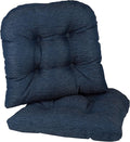 Klear Vu Gripper Overstuffed Universal Non-Slip Dining Chair Cushions for Kitchen Decor or Office Use, U-Shaped Skid-Proof Seat Pad, 17x17 Inches, 2 Count (Pack of 1), Solid Indigo
