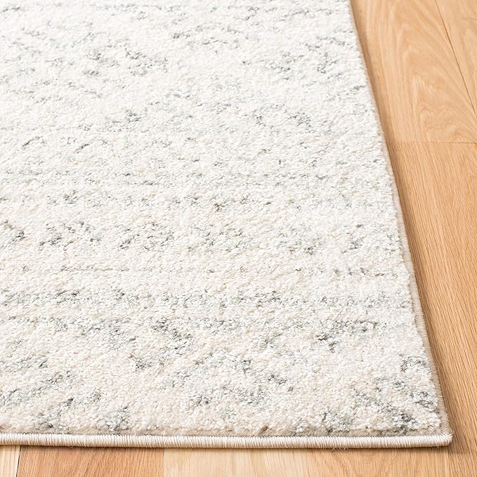SAFAVIEH Area Rug 6x9 - Tulum Collection - Ivory & Grey, Moroccan Boho Tribal Design, Non-Shedding & Easy to Clean, Ideal for Living Room, Bedroom, Dining Space (TUL272A)