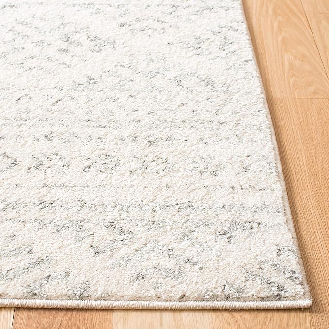 SAFAVIEH Tulum Collection Accent Rug - 2' x 5', Ivory & Grey, Moroccan Boho Tribal Design, Non-Shedding & Easy to Clean, Ideal for Front Door, Kitchen, Entryway, Foyer (TUL272A)