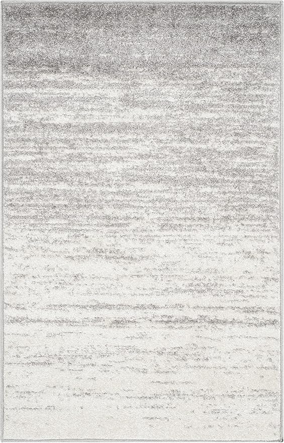 SAFAVIEH Adirondack Collection Accent Rug - 2'6" x 4', Ivory & Silver, Modern Ombre Design, Non Shedding & Easy to Clean, Ideal for Front Door, Kitchen, Entryway, Accent Space (ADR113B)