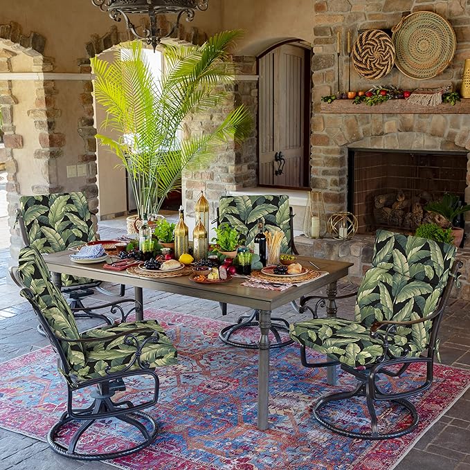 Arden Outdoor Chair Cushion, 21 x 20, Rain-Proof, Fade Resistant 21 x 20, Onyx Cebu