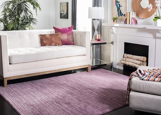 SAFAVIEH Area Rug 8x10 - Vision Collection - Large - Grape Purple , Modern Ombre Design, Non-Shedding & Easy to Clean, Ideal for Living Room, Bedroom, Dining Space (VSN606A)