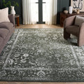 SAFAVIEH Area Rug 10x14 - Adirondack Collection - Large - Dark Green & Ivory, Distressed Vintage Floral Design, Non-Shedding & Easy to Clean, Ideal for Living Room, Bedroom, Dining Space (ADR109Y)