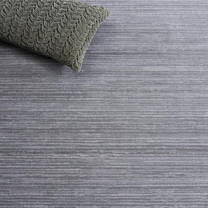 SAFAVIEH Vision Collection Area Rug - 6'7" Square, Silver, Modern Ombre Design, Non-Shedding & Easy to Clean, Ideal for Living Room, Bedroom, Dining Space (VSN606G)