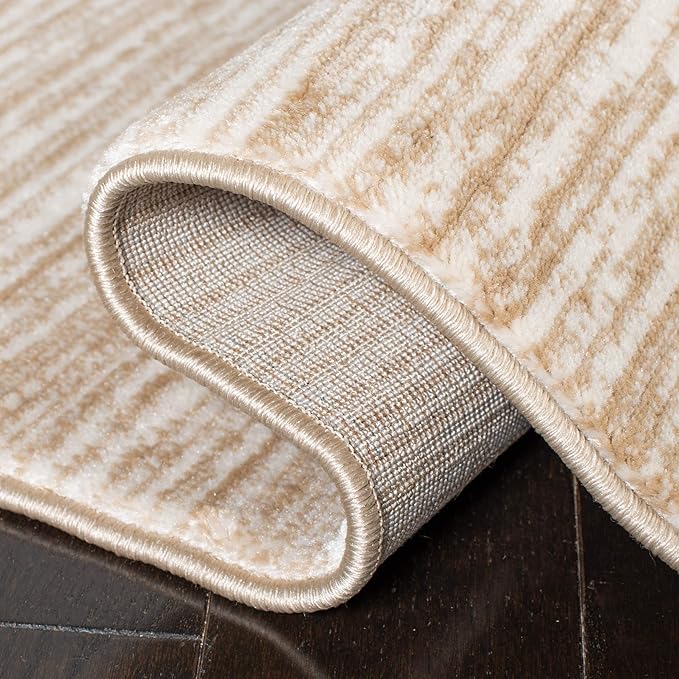 SAFAVIEH Vision Collection Runner Rug - 2'2" x 12', Cream, Modern Ombre Design, Non-Shedding & Easy to Clean, Ideal for Foyer, Hallway, Bedroom (VSN606F)
