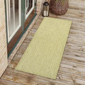 Adiva Rugs Outdoor Indoor Area Rug, Weather Resistant, Easy to Clean, Stain Resistant Floor Mat for Dining Room, Backyard, Deck, Patio (Olive Weiss, 2'6" x 7')