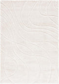 SAFAVIEH Florida Shag Collection Area Rug - 2' x 3', Creme/Creme, Geometric Design, Plush 1.2 Inch Thick Ideal for High Traffic Areas in Living Room, Bedroom, Dining (SG471-1111)