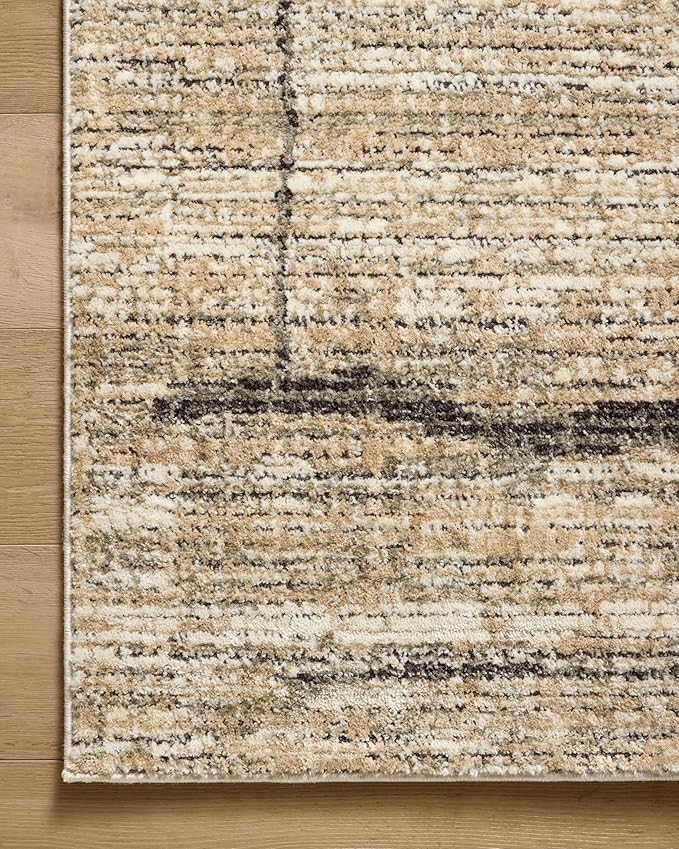 Loloi Jeremiah Brent Bleecker Collection BLE-05 Natural/Charcoal 9'-2" x 13' Area Rug