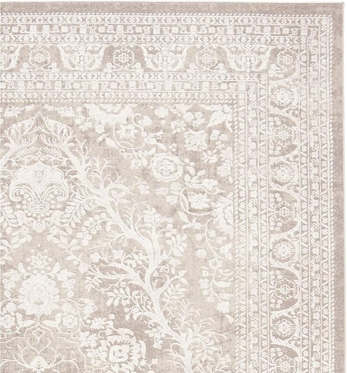 SAFAVIEH Area Rug 4x6 - Reflection Collection - Beige & Cream, Non-Shedding & Easy Cleaning, Ideal for Entryway, Living Room, Bedroom (RFT668A)