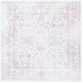 SAFAVIEH Adirondack Collection Area Rug - 6' Square, Ivory & Lavender, Distressed Vintage Floral Design, Non-Shedding & Easy to Clean, Ideal for Living Room, Bedroom, Dining Space (ADR109U)