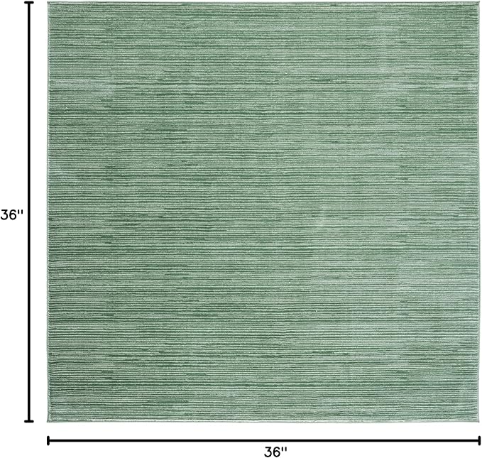 SAFAVIEH Vision Collection Accent Rug - 3' Square, Light Green, Modern Ombre Design, Non-Shedding & Easy to Clean, Ideal for Foyer, Entryway, Bedroom, Accent Space (VSN606X)