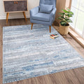 Bloom Rugs Washable Non-Slip 3' x 5' Rug - Gray/Blue/Blush Modern Abstract Area Rug for Living Room, Bedroom, Dining Room, and Kitchen - Exact Size: 3' x 5'