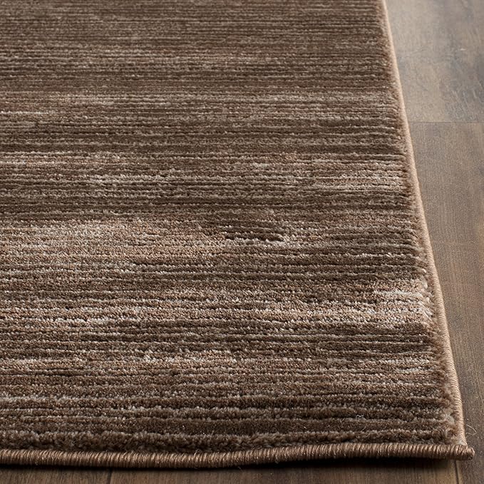 SAFAVIEH Vision Collection Area Rug - 4' Square, Brown, Modern Ombre Design, Non-Shedding & Easy to Clean, Ideal for Living Room, Bedroom, Dining Space (VSN606E)