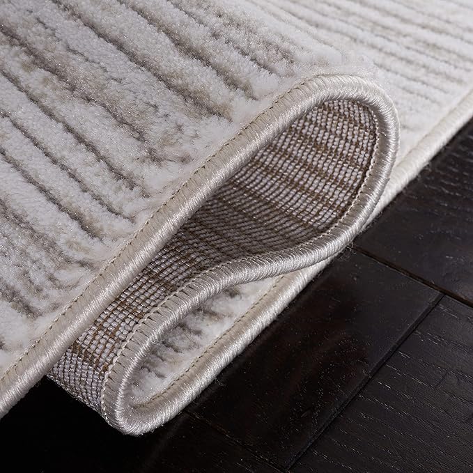 SAFAVIEH Vision Collection Runner Rug - 2'2" x 12', Ivory & Grey, Modern Ombre Design, Non-Shedding & Easy to Clean, Ideal for Foyer, Hallway, Bedroom (VSN606K)