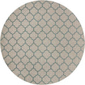 Unique Loom Outdoor Trellis Collection Area Rug - Trellis (Round 13' 0" x 13' 0", Gray/ Ivory)