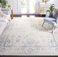 SAFAVIEH Area Rug 8x10 - Adirondack Collection - Large - Ivory & Slate, Distressed Vintage Floral Design, Non-Shedding & Easy to Clean, Ideal for Living Room, Bedroom, Dining Space (ADR109S)