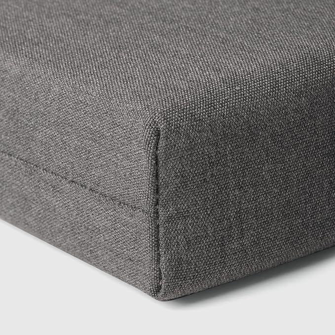 WestinTrends Solace Outdoor Patio Kitchen Dining Chair Square Seat Cushions Set of 4, 19 x 17, Grey
