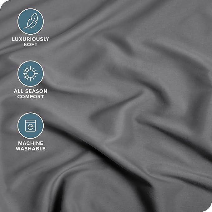 Bare Home Fitted Bottom Sheet RV Bunk Size - Premium 1800 Microfiber - Ultra-Soft Hotel Luxury - Deep Pocket - Durable and Long Lasting (RV Bunk (30x75), Grey)