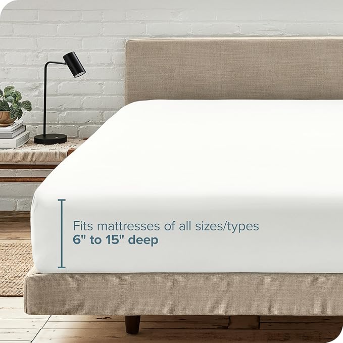 Fitted Bottom Sheet King Size - Premium 1800 Microfiber - Ultra-Soft Hotel Luxury - Deep Pocket - Durable and Long Lasting - Fitted Sheet (King, Cream)
