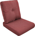 Outdoor Chair Cushions - 22" x 25" x 4" Patio Furniture Cushions with Water Resistant & Removable Cover, 28D High Density Sponge Patio Cushion for Outdoor Furniture Couch Rocker Chair, Red
