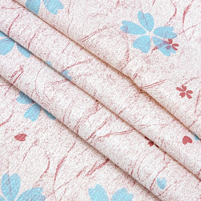 RAY STAR 18X96 Inch Shelf Liner for Kitchen Cabinets, Non-Adhesive Cabinet Liner Washable, PVC Drawer Liner for Dresser Non-Slip Bathroom (Blue-Floral)(2 Roll)